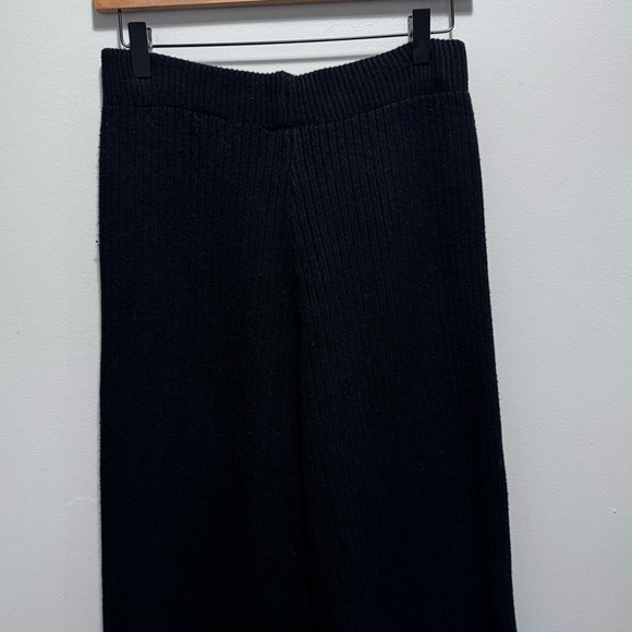 Kate Hewko Black Knit Wide Leg Wool Blend Pants Size Medium Large - Picture 3 of 12